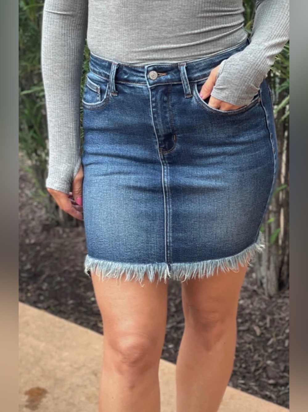 Judy Blue‎ Love Remembers Blue Denim Jean Skirt Size Cotton MEDIUM